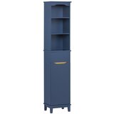 SoBuy visoka kopalniška omarica z 1 predalom in 1 vrati v modri barvi v obalnem slogu, (20814805) | Shoptok.si