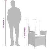  9-dijelni vrtni blagovaonski set od poliratana s jastucima sivi | shoptok.hr