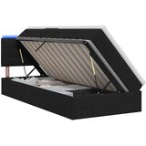  LED krevet za pohranu s madracem Crna 90 x 190 cm Tkanina | shoptok.hr
