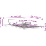 vidaXL Posteljni okvir z nočnimi omaricami Bela 120x200cm Trden les | Shoptok.si