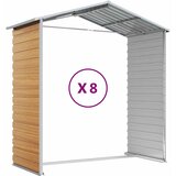  Vrtno spremište svjetlosmeđe 191 x 725 x 198 cm pocinčani čelik | shoptok.hr