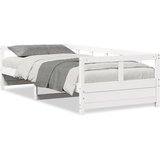  Dnevni krevet bez madraca bijeli 90 x 200 cm masivna borovina | shoptok.hr