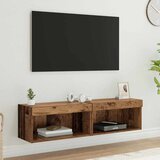  Set TV komoda s LED svjetlima 2 pcs Staro drvo 60 x 30 x 30 cm | shoptok.hr