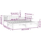  Dnevni ležaj na izvlačenje bijeli 2x(80x200)cm masivna borovina | shoptok.hr