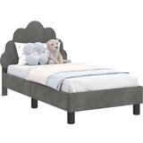  Posteljica za malčke z vzglavjem Temno siva 70 x 140 cm Žamet, (5000105509) | Shoptok.si