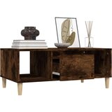  Klubska mizica dimljeni hrast 90x50x36,5 cm inženirski les, (20712475) | Shoptok.si