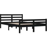  Posteljni okvir črn iz trdnega lesa 150x200 cm 5FT | Shoptok.si