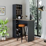 Hanah home 2771 barski sto s policama 120 × 180 × 50 cm, antracit / atlantski bor Cene