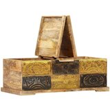  Klubska mizica 100x50x35 cm trden mangov les | Shoptok.si