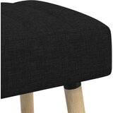  Klupa s utorima Crna 80 x 40 x 46 cm Tkanina | shoptok.hr