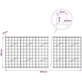 Gabion s žicom debljine 5 mm i mrežom 10x10 cm 450x10x100 cm | shoptok.hr