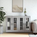 Maison Chic Stenska omarica - Zidna omarica 2 kosa siva sonoma inženirski les iu889, (22062766) | Shoptok.si