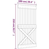  Klizna vrata s priborom za montažu 100x210 cm masivna borovina | shoptok.hr