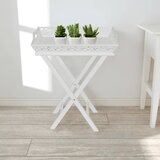  Bočni Stolić s Pladnjem Bijeli | shoptok.hr