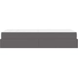  Posteljni okvir z vzmetnico Siva 90 x 200 cm Umetna koža | Shoptok.si