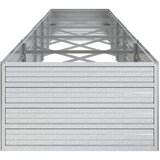 vidaXL Povišena vrtna gredica 400 x 80 x 45 cm pocinčani čelik srebrna | shoptok.hr