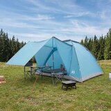 Kamping šator s krovom Plava 4 osobe Poliester i čelik Cijene