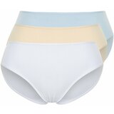 Trendyol Curve Light Blue-Salmon-White Packaged Panties Cene