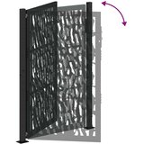 vidaXL Vrtna vrata črna 105x155 cm Oblikovanje jeklene sledi | Shoptok.si