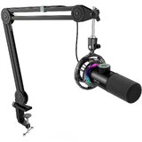Fifine T658 usb rgb dynamic microphone with boom arm stand - black | ePonuda.com