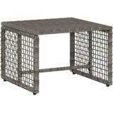  Set vanjskog namještaja s jastukom 5 pcs Sivi - siva i tamnosiva 2x pojedinačna stolica + 2x bar stolica + 1x stol | shoptok.hr