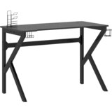 Maison Chic gaming miza - računalniška miza z nogami K-oblike črna 110x60x75 cm, (21784958) Cene