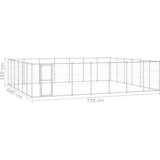 Vanjski kavez za pse od pocinčanog čelika 50,82 m² | shoptok.hr