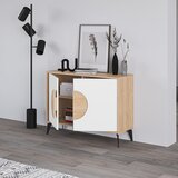 Marckeric Bela/v naravni barvi nizka komoda v hrastovem dekorju 110x82 cm Vae – | Shoptok.si