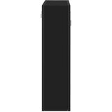 vidaXL Kopalniška omarica z ogledalom črna 60x16x60 cm | Shoptok.si