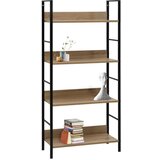 Maison Chic Knjižna omara - Knjižna polica - Knjižni regal 4-nadstropna hrast 60x27,6x124,5 cm inž. les, (21723466) Cene