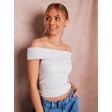 Edoti Women's ribbed crop top with open shoulders SL | shoptok.hr
