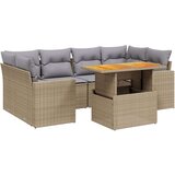  7-dijelni set vrtnih sofa od poliratana s jastucima bež | shoptok.hr