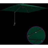 vidaXL Vrtni dežnik Zelena 248.5 x 247.5 x 160 cm blago | Shoptok.si