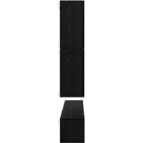  Set TV komoda 8 kom. Crni hrast Konstruirano drvo | shoptok.hr