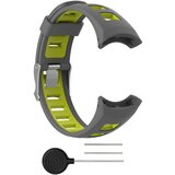 INF Silikonski pašček za uro Suunto Quest/M1/M2/M4/M5 Grey+Green, (21402515) | Shoptok.si