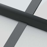 vidaXL Notranja vrata ozka črna 102,5x201,5 cm kaljeno steklo aluminij | Shoptok.si