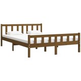  Posteljni okvir medeno rjav iz trdnega lesa 150x200 cm 5FT, (20646958) | Shoptok.si