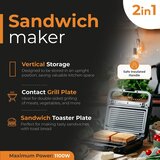 Adler AD 3070 Black 2u1 toster za sendviče i kontaktni grill | shoptok.hr