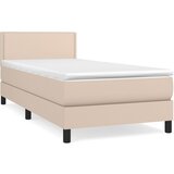 Maison Chic Box spring postelja - Vzmetna postelja z vzmetnico kapučino 100x200cm umetno usnje SL7035, (21886760) Cene