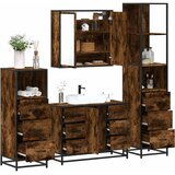  4-dijelni set kupaonskog namještaja boja hrasta drveni | shoptok.hr