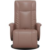  Naslanjač z naslonom za noge, rjavo umetno usnje | Shoptok.si