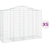  Lučne gabionske košare 5 kom 200x50x140/160cm pocinčano željezo | Eponuda.ba