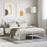 Metalni okvir za krevet s uzglavljem bijeli 140 x 200 cm | Eponuda.ba