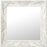  Zidno ogledalo u baroknom stilu 50 x 50 cm bijelo | shoptok.hr