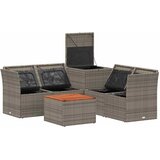  Set sofe 6 kom. Siva i tamnoplava Poli Rattan i čelik | shoptok.hr