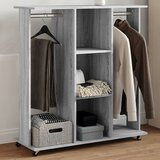 vidaXL garderobna omara siva sonoma s koleščki 102x38x110 cm inž. les Cene