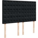 vidaXL Otomanski posteljni okvir z vzmetnicami črn 140x190cm žamet | Shoptok.si