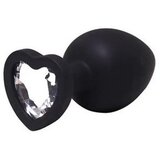  Silikonski analni plug | Srce Crni veličina S | ePonuda.com