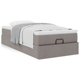  Otomanski krevet s madracem smeđesivi 90x200 cm tkanine | shoptok.hr