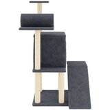  Mačje drevo s praskalniki iz sisala temno sivo 110,5 cm | Shoptok.si